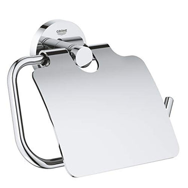 GROHE Essentials - WC-Papierhalter ( kratzfeste Chromoberfläche, einfache Montage, inklusive Abdeckung, pflegeleicht), chrom, 40367001 im Sale